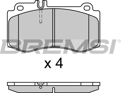 Bremsi BP3710 - Гальмівні колодки, дискові гальма autozip.com.ua