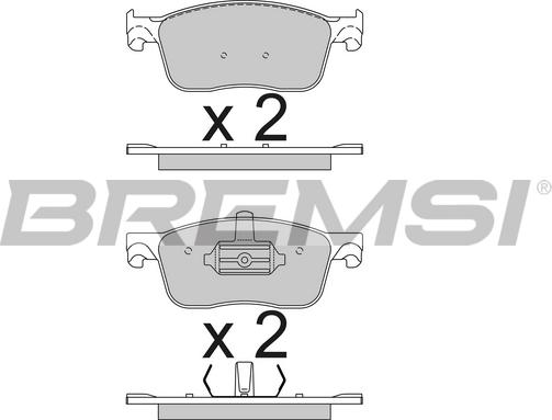 Bremsi BP3789 - Гальмівні колодки, дискові гальма autozip.com.ua