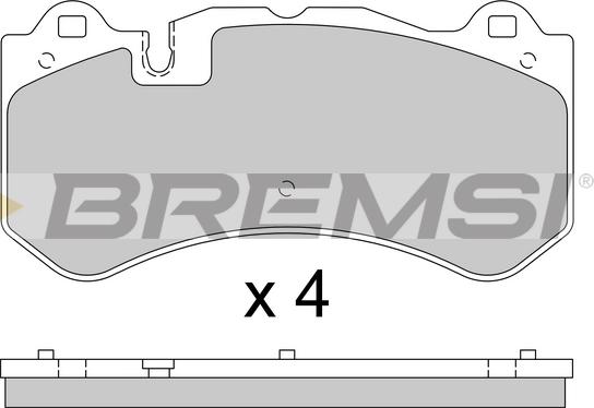 Bremsi BP3784 - Гальмівні колодки, дискові гальма autozip.com.ua