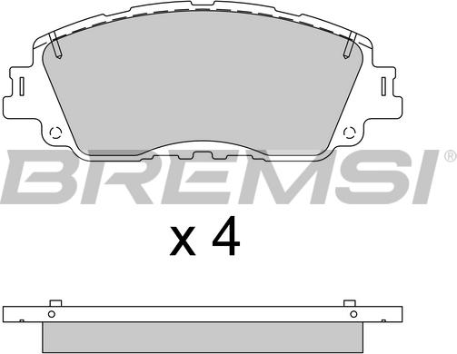 Bremsi BP3785 - Гальмівні колодки, дискові гальма autozip.com.ua