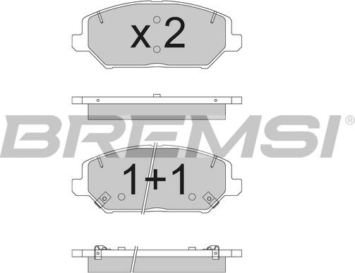 Bremsi BP3786 - Гальмівні колодки, дискові гальма autozip.com.ua
