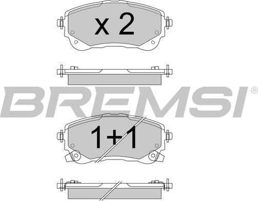 Bremsi BP3788 - Гальмівні колодки, дискові гальма autozip.com.ua