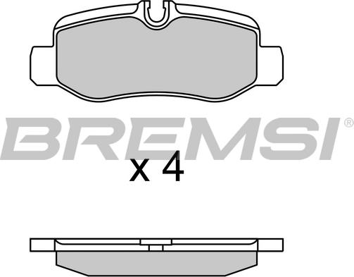 Bremsi BP3734 - Гальмівні колодки, дискові гальма autozip.com.ua