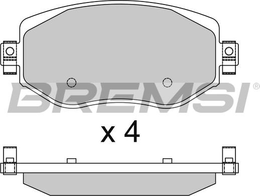 Bremsi BP3737 - Гальмівні колодки, дискові гальма autozip.com.ua