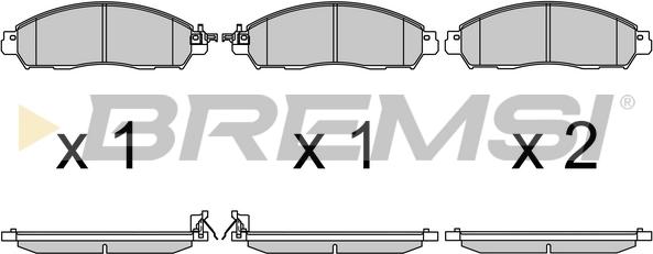 Bremsi BP3721 - Гальмівні колодки, дискові гальма autozip.com.ua