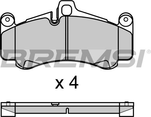 Bremsi BP3728 - Гальмівні колодки, дискові гальма autozip.com.ua