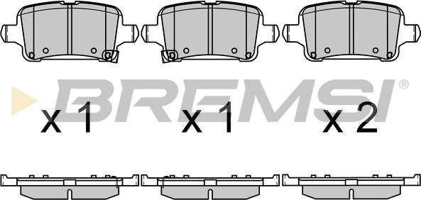 Bremsi BP3723 - Гальмівні колодки, дискові гальма autozip.com.ua