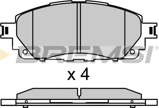 Bremsi BP3771 - Гальмівні колодки, дискові гальма autozip.com.ua