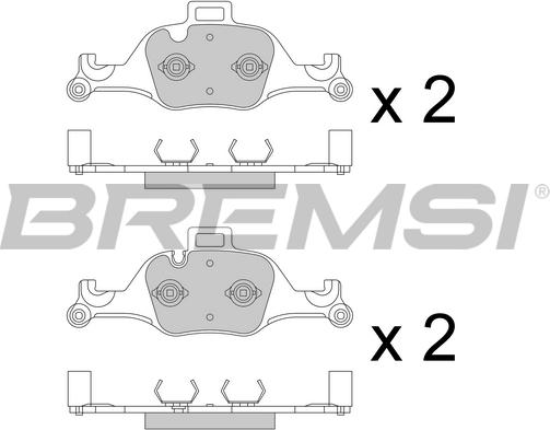 Bremsi BP3777 - Гальмівні колодки, дискові гальма autozip.com.ua