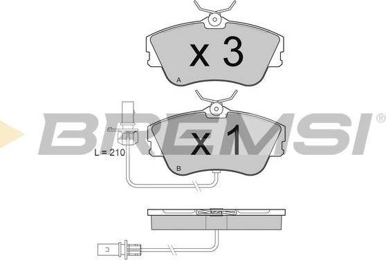 Bremsi BP2994 - Гальмівні колодки, дискові гальма autozip.com.ua