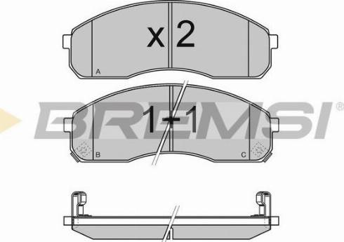 Bremsi BP2991 - Гальмівні колодки, дискові гальма autozip.com.ua