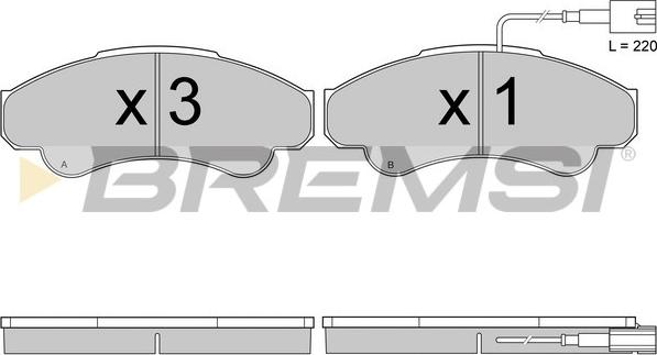 Bremsi BP2998 - Гальмівні колодки, дискові гальма autozip.com.ua