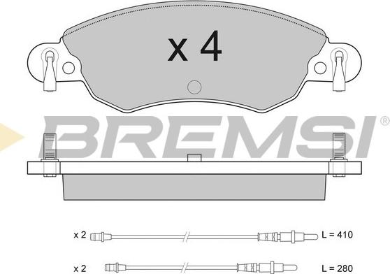 Bremsi BP2940 - Гальмівні колодки, дискові гальма autozip.com.ua
