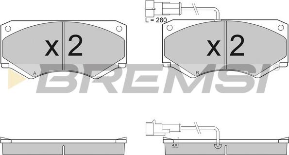 Bremsi BP2948 - Гальмівні колодки, дискові гальма autozip.com.ua