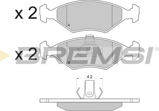 Bremsi BP2959 - Гальмівні колодки, дискові гальма autozip.com.ua