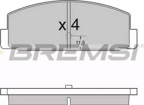 Bremsi BP2954 - Гальмівні колодки, дискові гальма autozip.com.ua