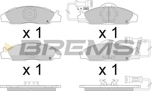 Bremsi BP2955 - Гальмівні колодки, дискові гальма autozip.com.ua