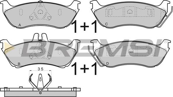 Bremsi BP2969 - Гальмівні колодки, дискові гальма autozip.com.ua