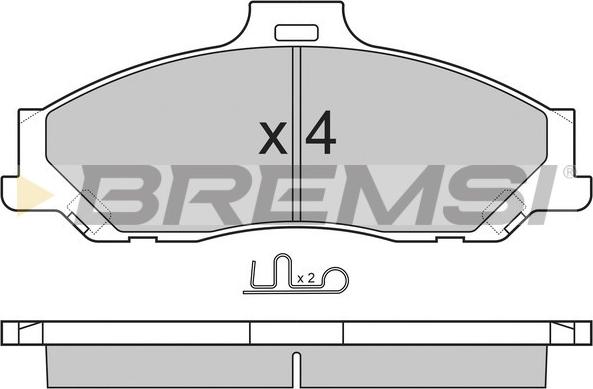 Bremsi BP2905 - Гальмівні колодки, дискові гальма autozip.com.ua