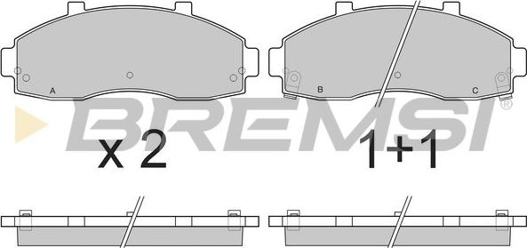 Bremsi BP2901 - Гальмівні колодки, дискові гальма autozip.com.ua