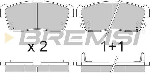 Bremsi BP2902 - Гальмівні колодки, дискові гальма autozip.com.ua
