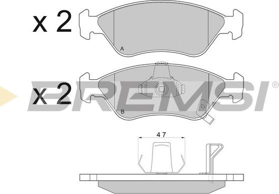 Bremsi BP2910 - Гальмівні колодки, дискові гальма autozip.com.ua