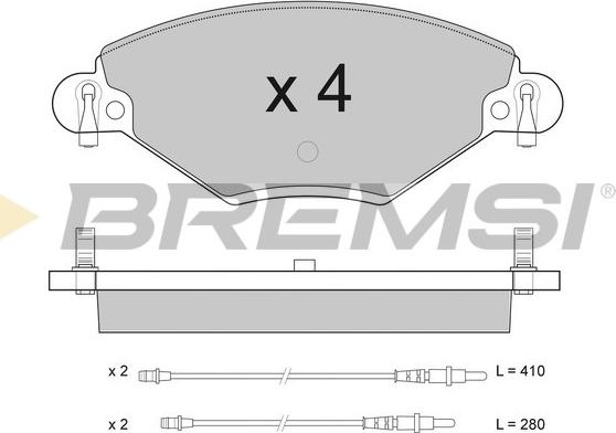 Bremsi BP2939 - Гальмівні колодки, дискові гальма autozip.com.ua