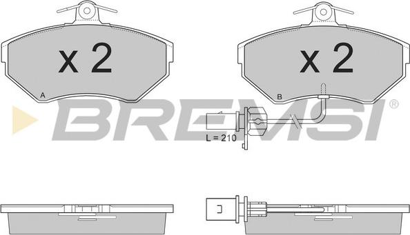 Bremsi BP2935 - Гальмівні колодки, дискові гальма autozip.com.ua