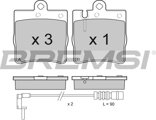 Bremsi BP2936 - Гальмівні колодки, дискові гальма autozip.com.ua