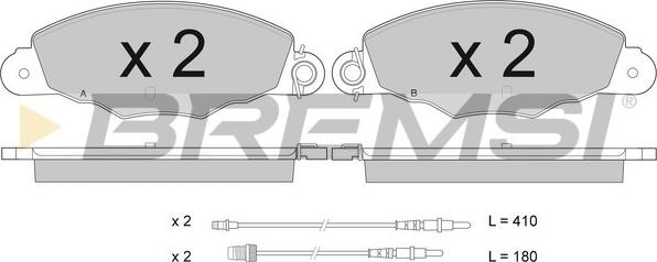 Bremsi BP2930 - Гальмівні колодки, дискові гальма autozip.com.ua