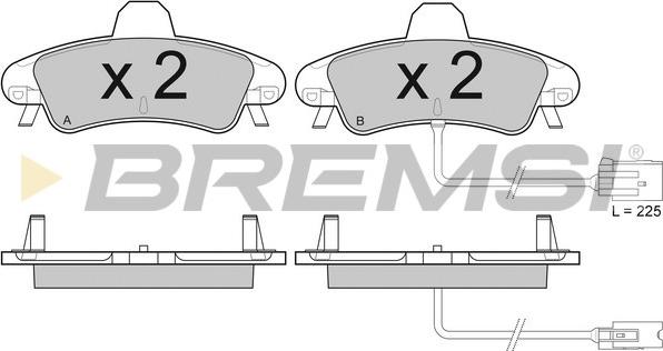 Bremsi BP2932 - Гальмівні колодки, дискові гальма autozip.com.ua