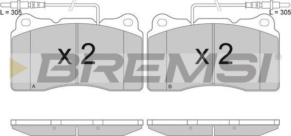 Bremsi BP2924 - Гальмівні колодки, дискові гальма autozip.com.ua