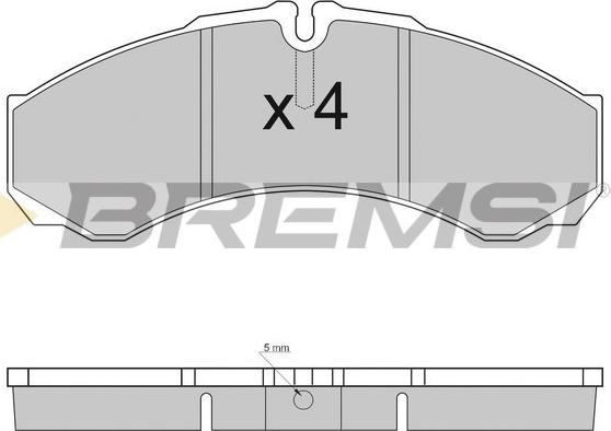 Bremsi BP2925 - Гальмівні колодки, дискові гальма autozip.com.ua