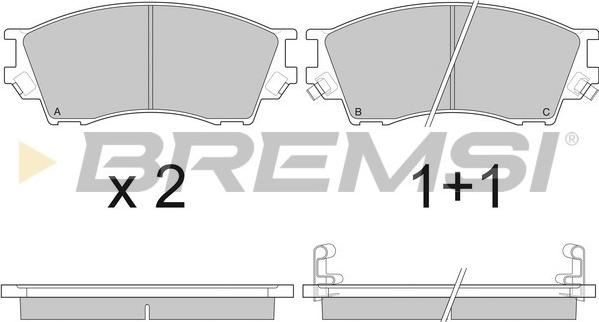 Bremsi BP2923 - Гальмівні колодки, дискові гальма autozip.com.ua