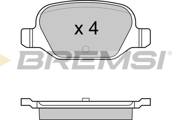 Bremsi BP2974 - Гальмівні колодки, дискові гальма autozip.com.ua