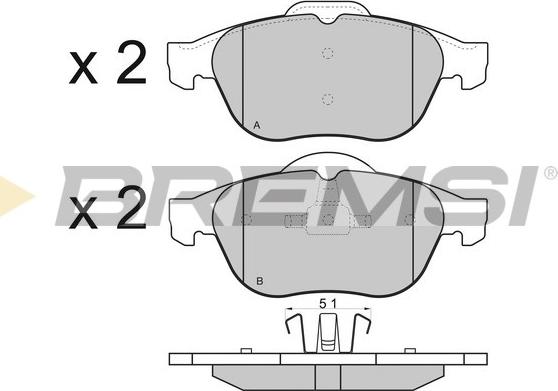 Bremsi BP2970 - Гальмівні колодки, дискові гальма autozip.com.ua