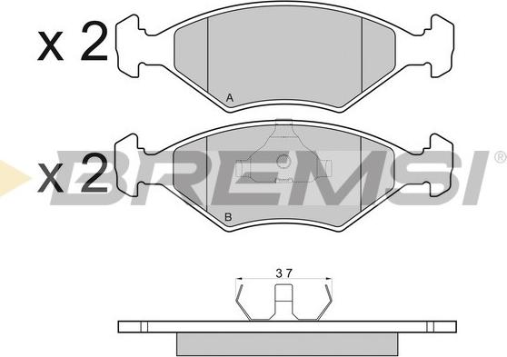 Bremsi BP2977 - Гальмівні колодки, дискові гальма autozip.com.ua