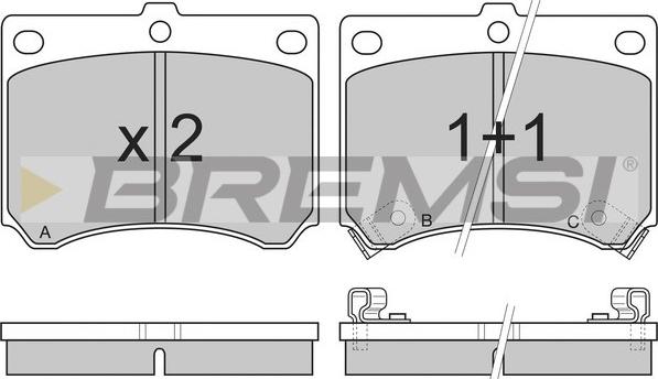 Bremsi BP2491 - Гальмівні колодки, дискові гальма autozip.com.ua