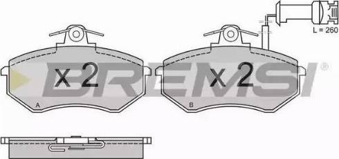 Bremsi BP2497 - Гальмівні колодки, дискові гальма autozip.com.ua