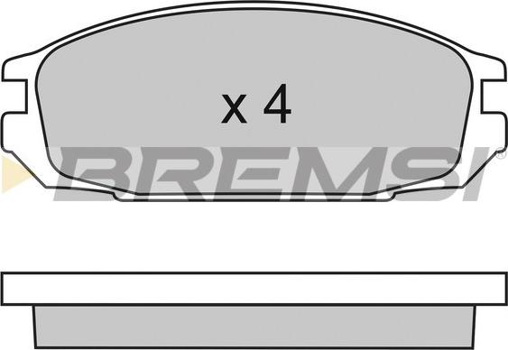 Bremsi BP2445 - Гальмівні колодки, дискові гальма autozip.com.ua