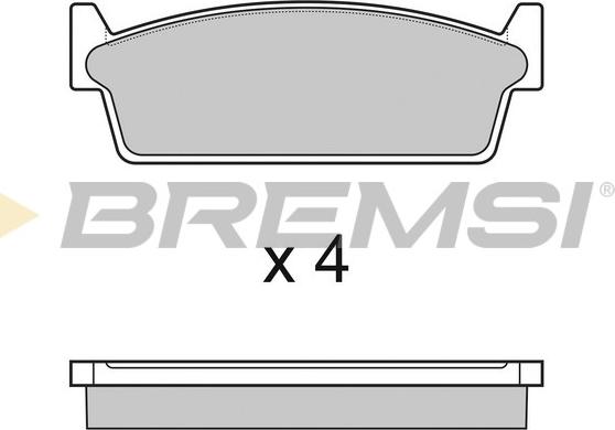 Bremsi BP2440 - Гальмівні колодки, дискові гальма autozip.com.ua
