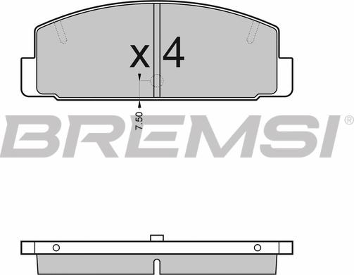 Bremsi BP2448 - Гальмівні колодки, дискові гальма autozip.com.ua