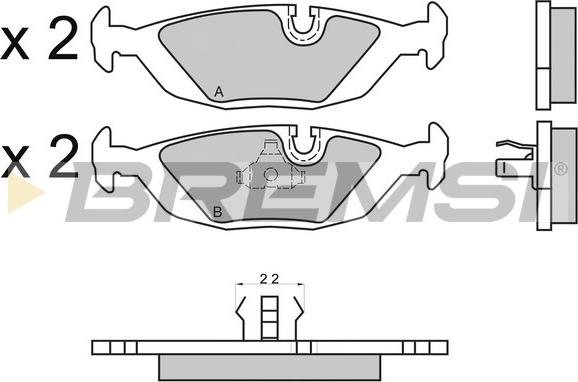 Bremsi BP2456 - Гальмівні колодки, дискові гальма autozip.com.ua