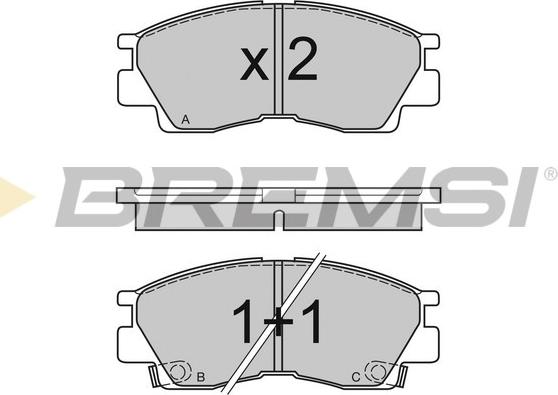 Bremsi BP2453 - Гальмівні колодки, дискові гальма autozip.com.ua