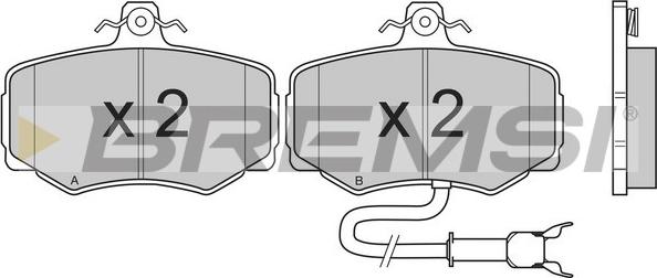 Bremsi BP2466 - Гальмівні колодки, дискові гальма autozip.com.ua