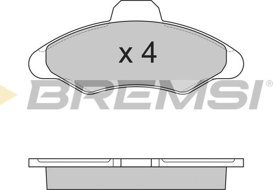 Bremsi BP2462 - Гальмівні колодки, дискові гальма autozip.com.ua
