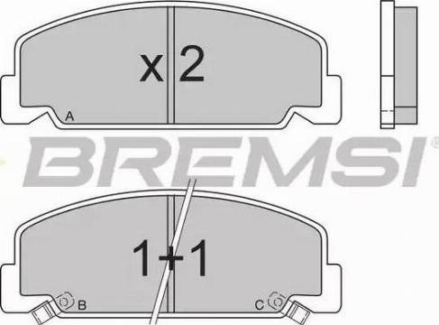Bremsi BP2406 - Гальмівні колодки, дискові гальма autozip.com.ua