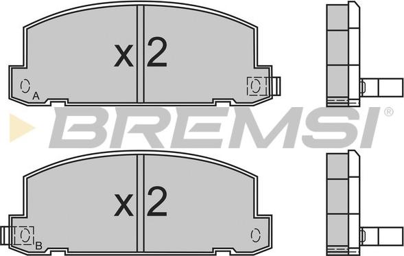 Bremsi BP2400 - Гальмівні колодки, дискові гальма autozip.com.ua