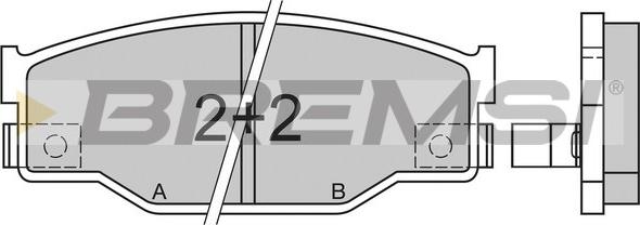 Bremsi BP2403 - Гальмівні колодки, дискові гальма autozip.com.ua