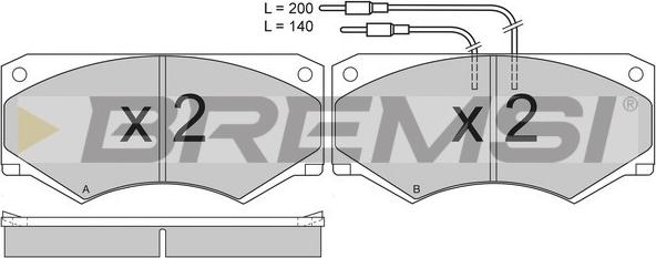 Bremsi BP2416 - Гальмівні колодки, дискові гальма autozip.com.ua